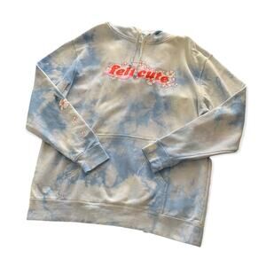 By Samii Ryan | Felt Cute Blue and White Tie Dye Hoodie Sweatshirt Women's XL